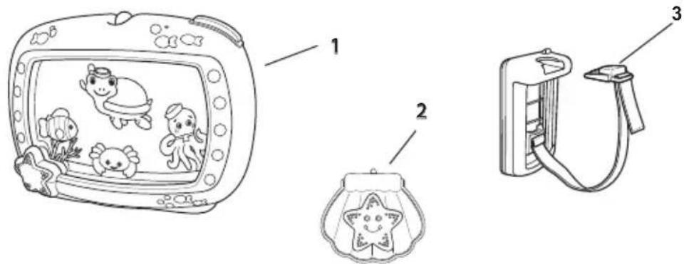 Bright Starts Sea Dreams Soother - Parts List and Drawing • Lista de partes y dibujo   Liste de pieces et dessin - 1