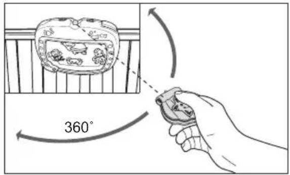 Bright Starts Sea Dreams Soother - Using the Remote Control • Uso del control remoto Utilisation de la télécommande - 1