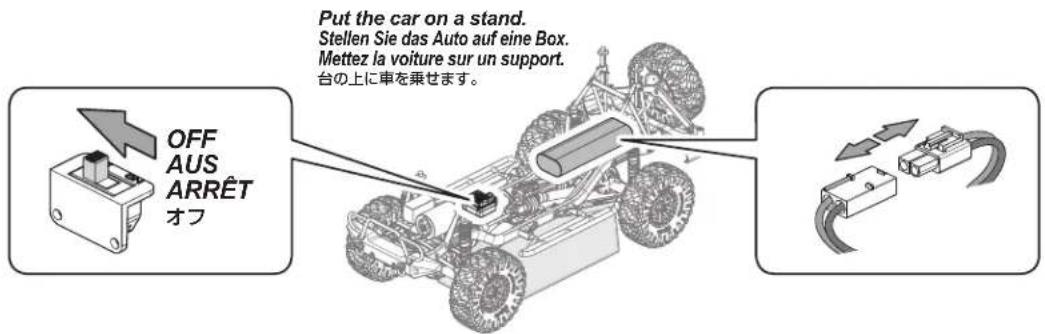 HPI Racing Venture Toyota FJ Cruiser - Checking Fail Safe Operation Überprüfen der Fail-Safe Einheit Verificatio du fonctionnement de la sécurité integree FEAILSE-NEFOTMOTiIN - 3