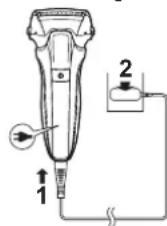 PANASONIC ESLL21 - Koppla bort adaptern när laddningen är klar. - 2