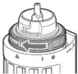 PANASONIC ERGN300 - Ruotare per attaccare l'anello dell'interruttore di lavaggio. - 2