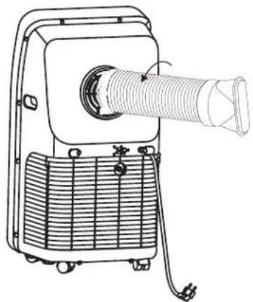 HAIER AM09AA1GAA - STAP 4-SLUIT DE UITLAATSLANG AAN OP DE AIRCONDITIONER - 1