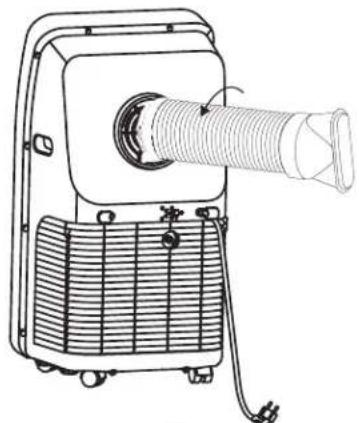 HAIER AM09AA1GAA - SCHRITT 4 - ANSCHLIEBEN DES ABLUFTSCHLAUCHES AN DIE KLIMAANlage - 1