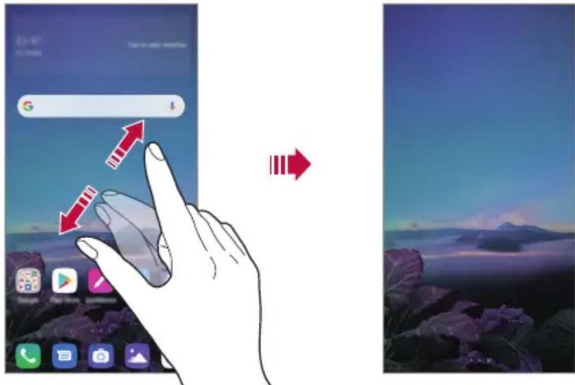 LG K40s - Visualización del tema de fondo - 1
