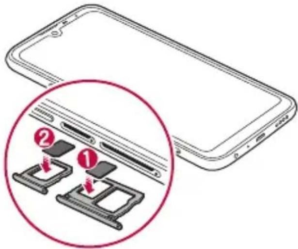 LG K40s - Installing the SIM card - 4