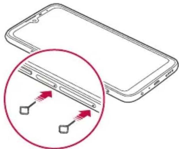 LG K40s - Installing the SIM card - 2