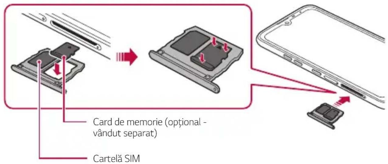 LG K40s - Introducrea cardului de memorie - 1