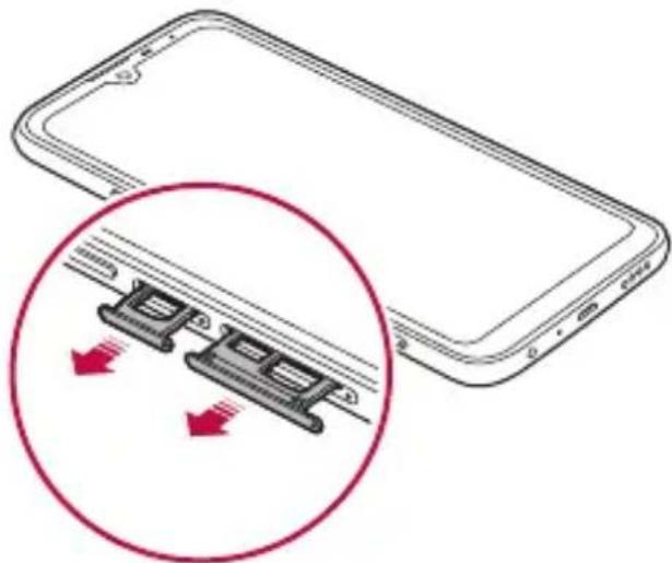 LG K40s - Instalarea cartelei SIM - 3