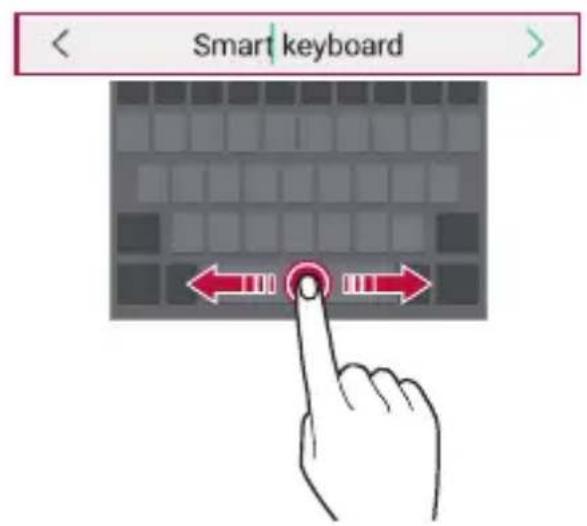 LG K40s - Moving the cursor - 1