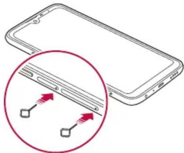 LG K40s - Instalación de la tarjeta SIM - 2