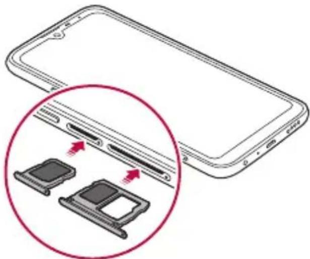LG K40s - Instalación de la tarjeta SIM - 5
