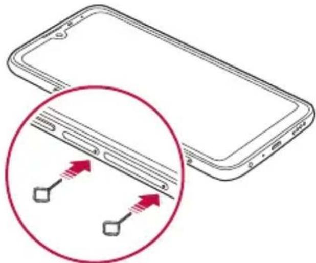 LG K40s - Instalarea cartelei SIM - 2