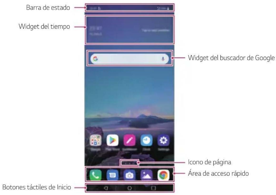 LG K40s - Diseño de la pantalla de inicio - 1