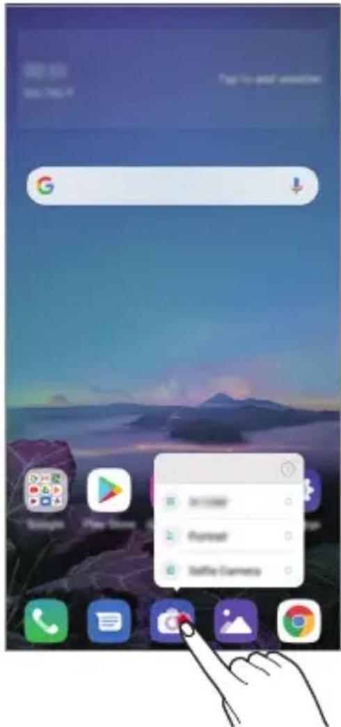 LG K40s - Comenzi rapide pentru aplicatiu - 1