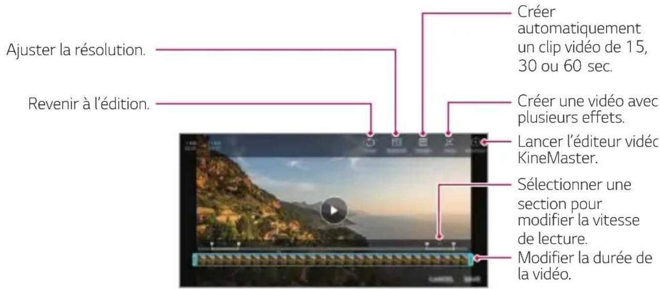 LG K40s - Modification des videos - 1