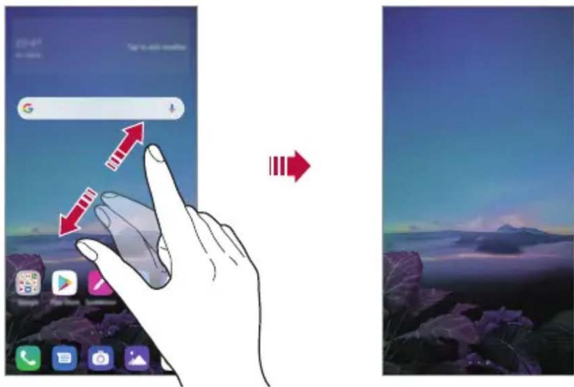 LG K40s - Wyświetlanie tła - 1