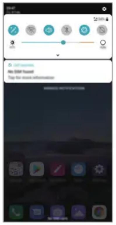 LG K40s - Panoul de notificări - 1