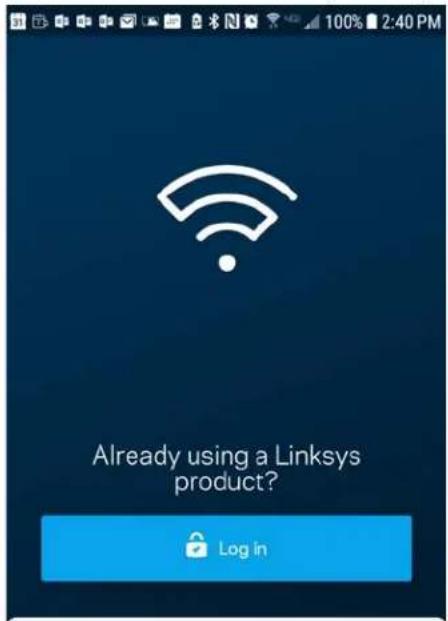 Already using a Linksys product? Log in