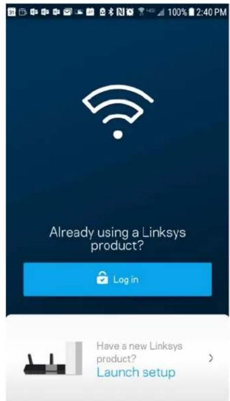 LINKSYS MaxStream MR8300 - Linksys 앱에 로그인 - 1