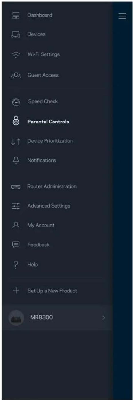 LINKSYS MaxStream MR8300 - Funcții de control parental - 1