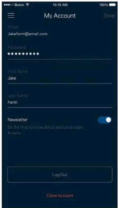 My Account Email: Jakefarm@email.com Password First Name: Jake Last Name: Farm Newsletter Be the first to know about exclusive deals & news Log Out Close Account