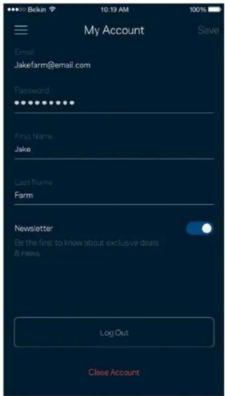 My Account Email Jakefarm@email.com Password First Name: Jake Last Name: Farm Newsletter Be the first to know about exclusive deals & news Log Out Close Account