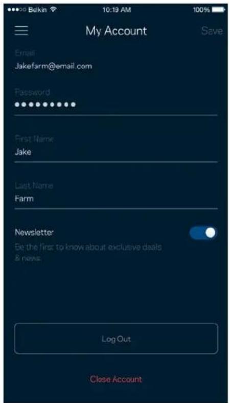 My Account Email Jakefarm@email.com Password First Name: Jake Last Name: Farm Newsletter Be the first to know about exclusive deals & news Log Out Close Account