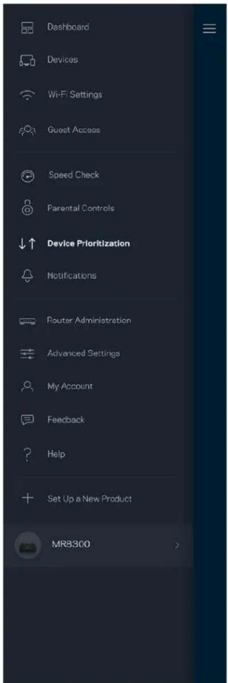 LINKSYS MaxStream MR8300 - Prioritisasi Perangkat - 1