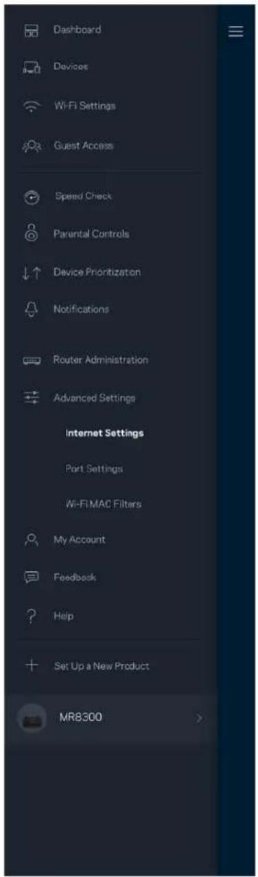 LINKSYS MaxStream MR8300 - Internet-Einstellungen - 1