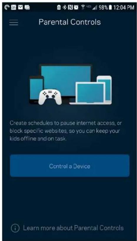 Parental Controls Create schedules to pause internet access, or block specific websites, so you can keep your kids offline and on task. Control a Device Learn more about Parental Controls
