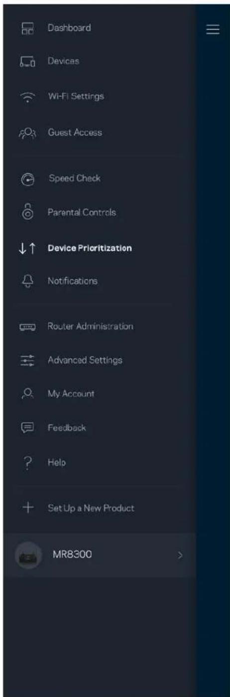 LINKSYS MaxStream MR8300 - Laitteen priorisointi - 1