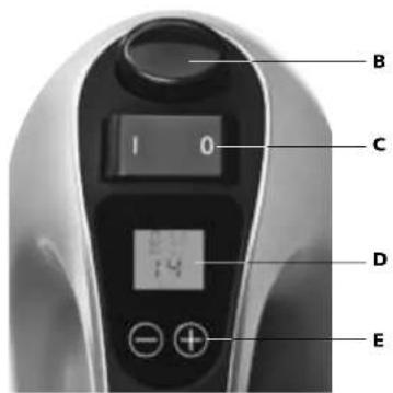 Solis Hand & Stick Mixer 7371 - LES TOUCHES DE FONCTION ET L'ECRAN - 2