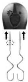Solis Hand & Stick Mixer 7371 - Inserting the dough hooks: - 2