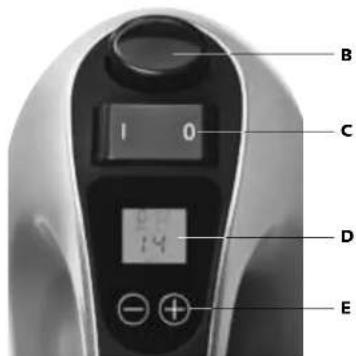 Solis Hand & Stick Mixer 7371 - THE FUNCTION BUTTONS AND THE DISPLAY - 2