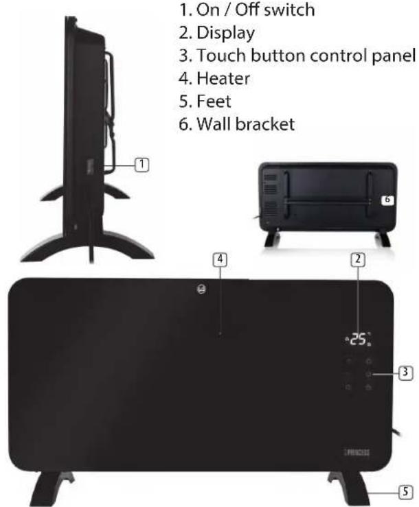 PRINCESS Smart Glass Panel Heater - 1