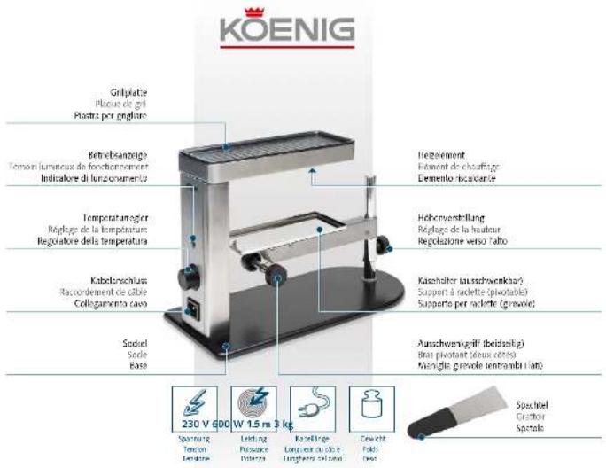 KOENIG B02226 - Raclette bloc Premium - 1