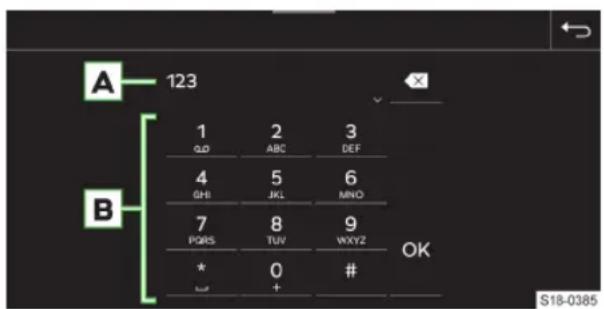 A 123 B 1 2 3 QD ABC DEF 4 5 6 GHI JKL MNO 7 8 9 PQRS TUV WXYZ OK * 0 # + _ S18-0385