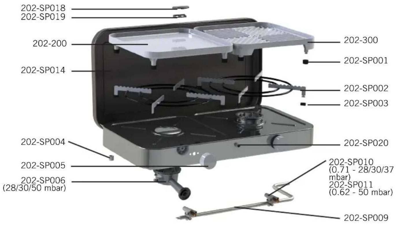 CADAC 2cook Classic - Pezzi di ricambio - 1