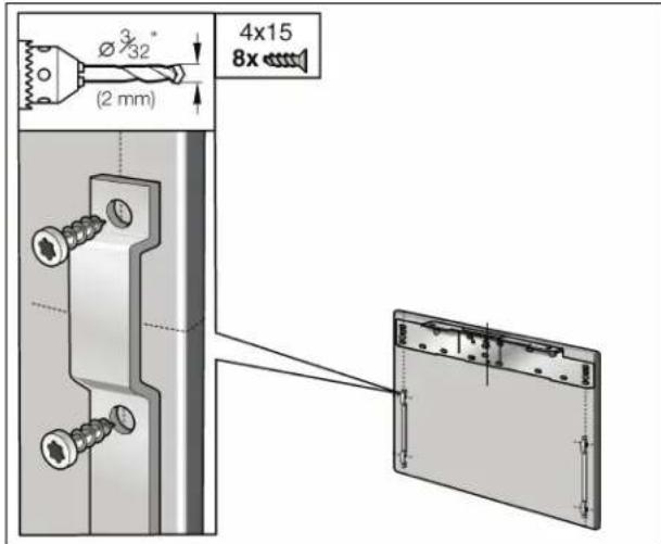 GAGGENAU Vario RB 491 700 - Attaching and aligning the furniture door (freezer compartment) - 4