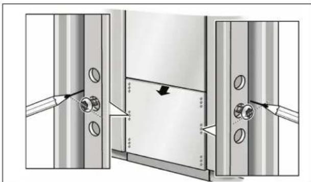 GAGGENAU Vario RB 491 700 - Attaching and aligning the furniture door (freezer compartment) - 2