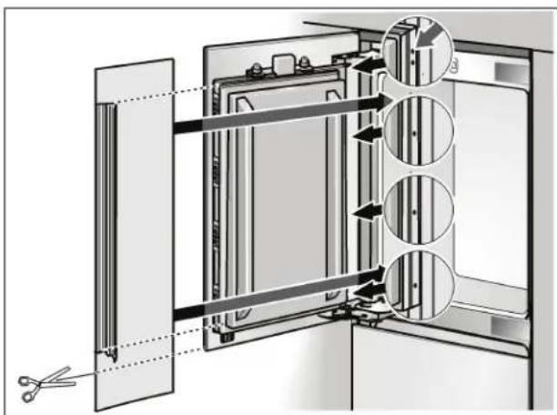 GAGGENAU Vario RB 491 700 - Fixation du bandeau protège-doigts - 2