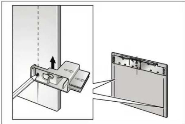 GAGGENAU Vario RB 491 700 - Attaching and aligning the furniture door (freezer compartment) - 3