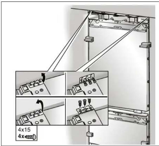 GAGGENAU Vario RB 491 700 - Fixation de l'appareil contre le sommet de la cavité - 3
