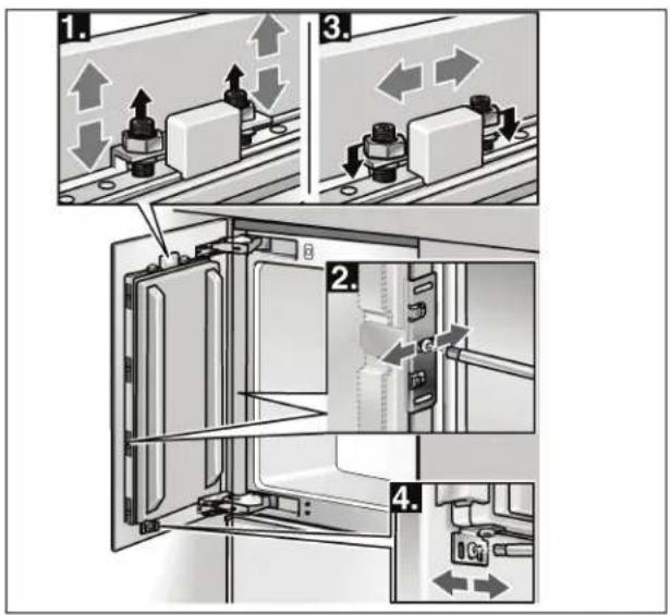 GAGGENAU Vario RB 491 700 - Nivelar la puerta del mueble - 1