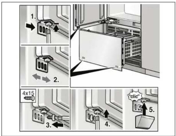 GAGGENAU Vario RB 491 700 - Montaje de los soportes inferiores - 1