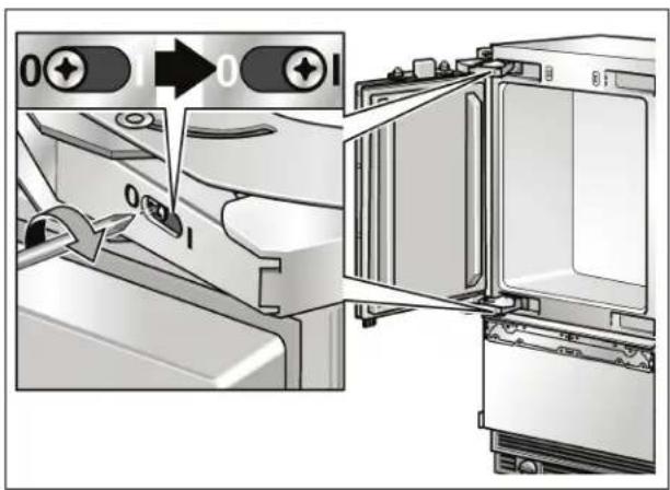 GAGGENAU Vario RB 491 700 - Changing over the door hinges - 9