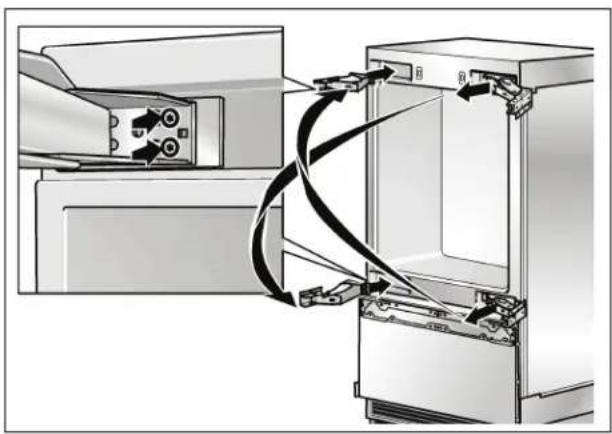 GAGGENAU Vario RB 491 700 - Changing over the door hinges - 7