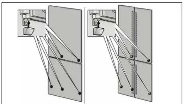 GAGGENAU Vario RB 491 700 - Montaje de los soportes inferiores - 2