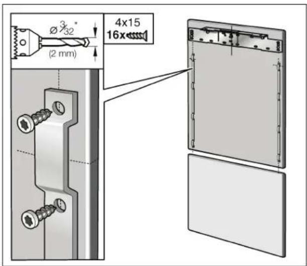GAGGENAU Vario RB 491 700 - Sujeción y alineación de la puerta del mueble (compartimento frigorífico) - 4