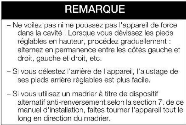 GAGGENAU Vario RB 491 700 - Installation et alignment de l'appareil - 2